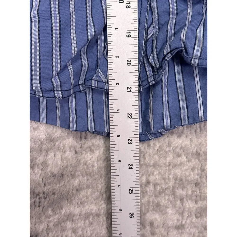Free People Top Large Womens Moxley Striped Cropped Button Shirt
